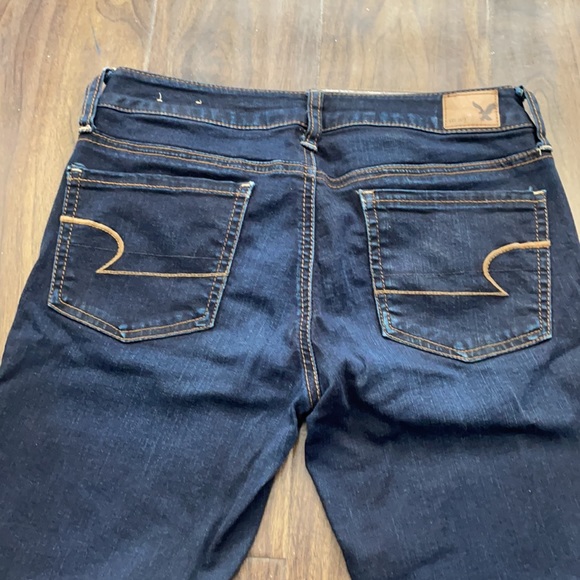 American Eagle Dark Wash Jeggings Super Stretch - Picture 9 of 12